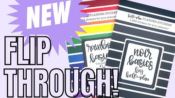 NEW KELL OF A PLAN STICKER BOOKS | NOIR BASICS & RAINBOW BASICS | FLIP THROUGH