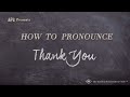 How to Pronounce Thank You (Real Life Examples!)