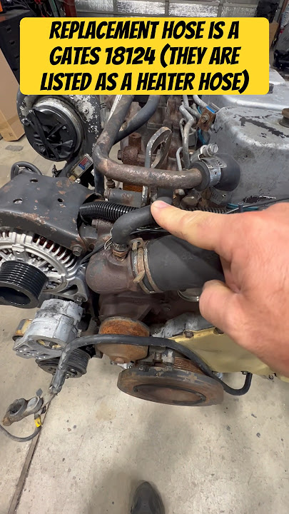 Cummins 12 valve thermostat bypass hose, why? #cummins #ramtrucks #diesel #mechanic
