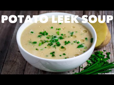 Potato Leek Soup. Vegan. OIL FREE