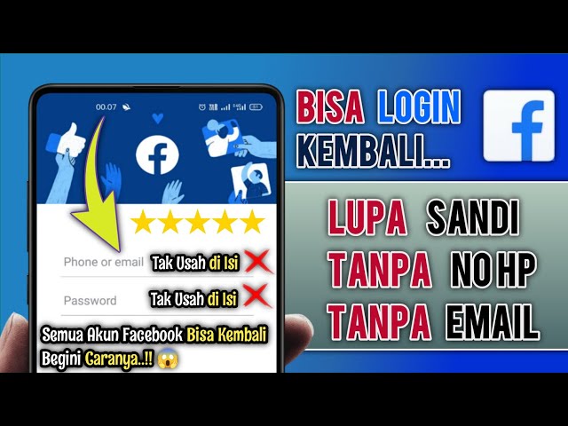 Cara Login Akun Facebook Yang Lupa Kata Sandi email dan nomor Hp tidak aktif class=