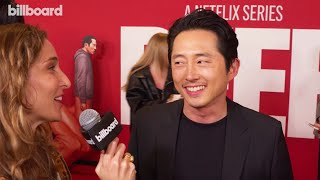 &#39;Beef&#39; Star Steven Yeun On Favorite 90s Band &amp; Nostalgic 90s Soundtrack | Beef Red Carpet 2023