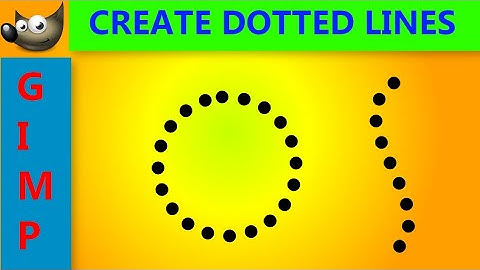Gimp: How To Create Dotted Lines in Gimp