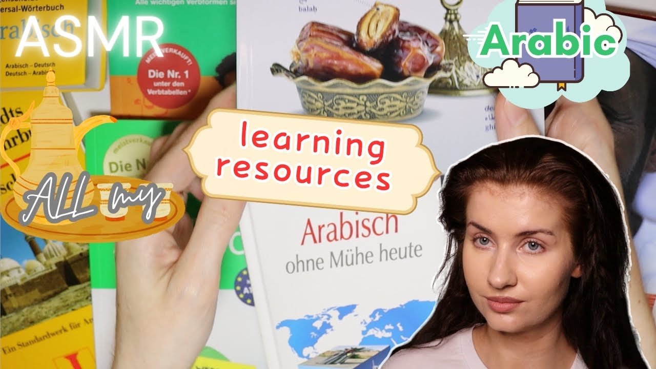 ASMR Мои материалы для изучения арабского языка (тихий голос): обзор купленных книг, демонстрация...