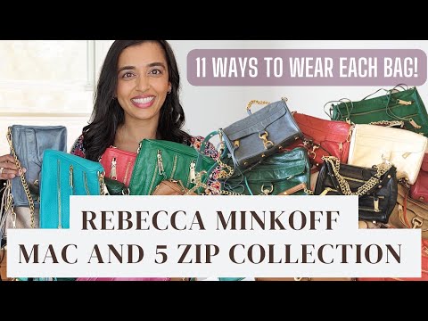 HUGE REBECCA MINKOFF COLLECTION - MINI MAC & 5 ZIP BAGS *TRY-ON plus 11 ways to adjust the strap*