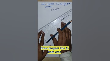 Draw a parallel line to the given line through a given distance. #mechanical #automobile #graphics
