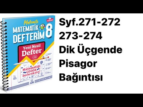 8.SINIF MATEMİTO S.271-272-273-274 DİK KOORDİNAT SİSTEMİNDE PİSAGOR BAĞINTISI