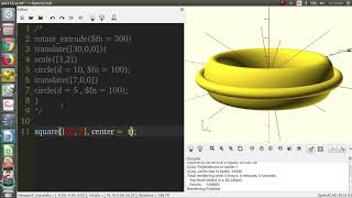 rotate_extrude, linear_extrude-OpenSCAD Tutorial 14
