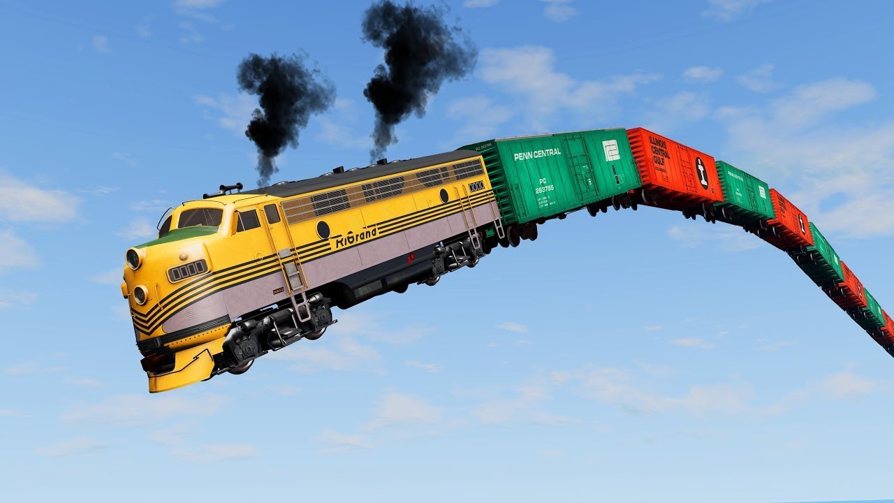 BeamNG.drive Live Train Crashes vs DeepWater Crashes #16