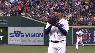 CLE@DET: Sanchez whiffs seven over six frames
