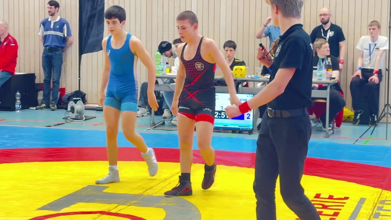 Wrestling / Ringen MDM 2024 in Jena, Jugend B (U14), 57 kg, Kamilov - Salamov