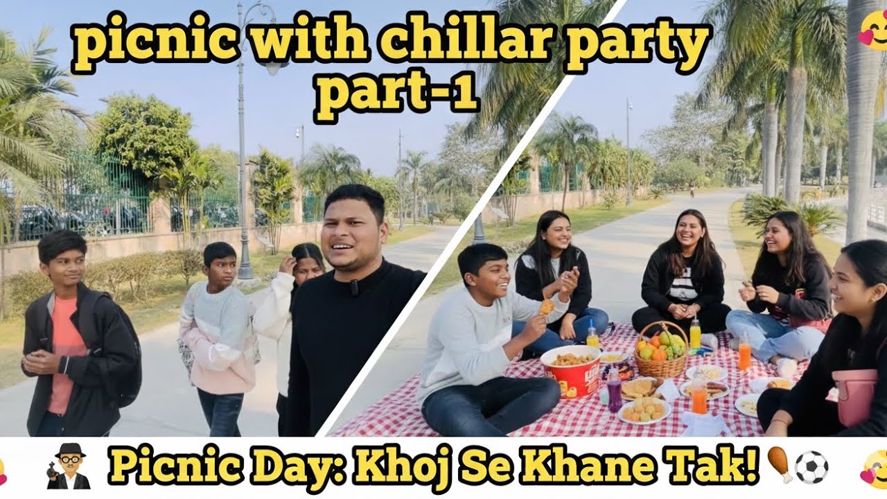 Part-1: Picnic Day: Khoj Se Khane Tak!🌭🍛🏀🏸| shivam8vlogs | 