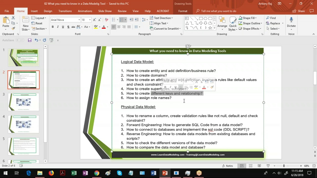 04 Data Modeling Demo Videos for Data Modeling Training - ETL Tools ...
