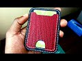 Making a beginner friendly minimalist verticle cardholder : ASMR. [FREE PDF PATTERN]