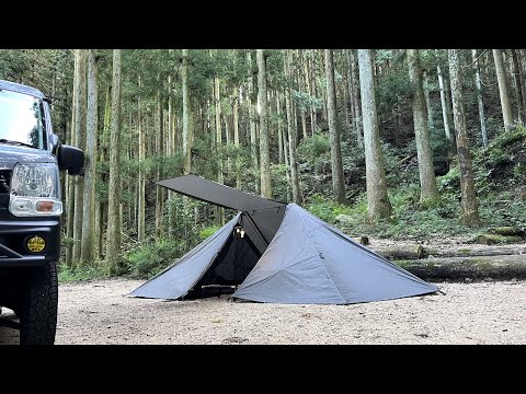 ワークマン新作テント】少しの雨とソロキャンプ【耐久撥水軽量ダブル