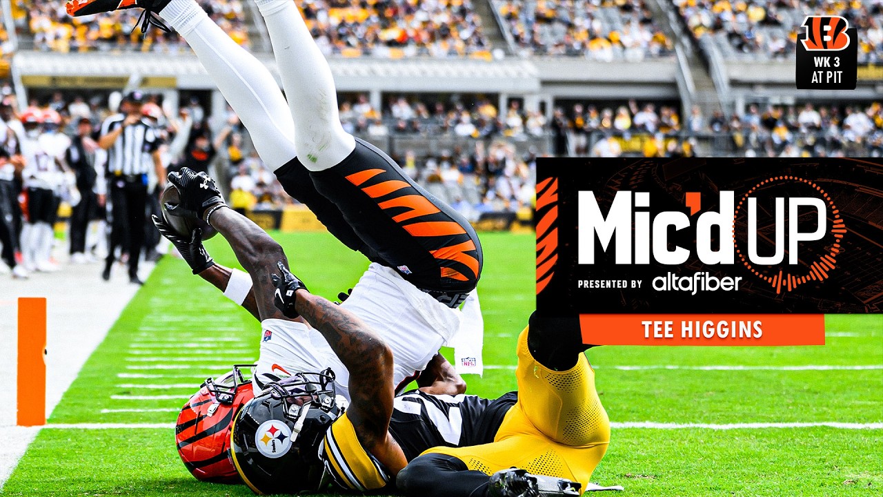 YouTube video thumbnail for Tee Higgins Mic’d-Up Against the Steelers