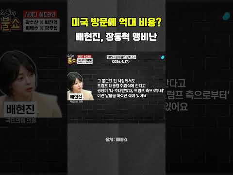<strong>배현진</strong>, 장동혁 강하게 비판 #장동혁 #<strong>배현진</strong> #국민의힘 #최욱 #매불쇼
