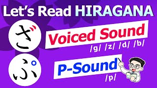 How to Read HIRAGANA Voiced Sound & P-Sound [Ga, Za, Da, Ba & Pa Columns] - Easy Guide for Beginners