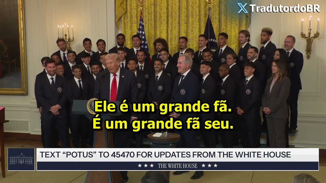 Donald Trump recebi Lionel Messi na Casa Branca
