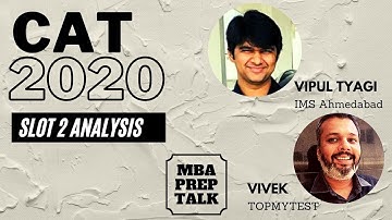 CAT 2020 Analysis with Vipul Tyagi
