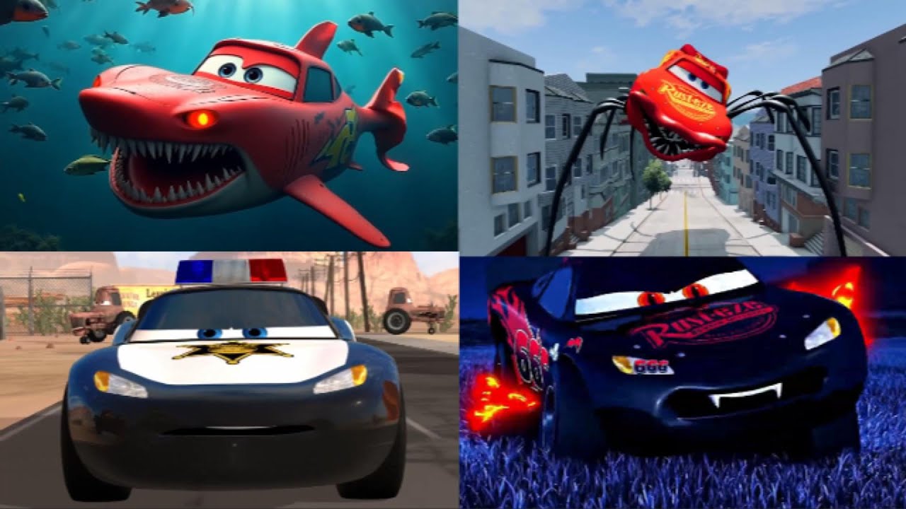Shark Mqueen vs Evil Mcqueen vs Mcqueen Eater vs Lightning Mcqueen  Coffin Dance Song Cover Tileshop