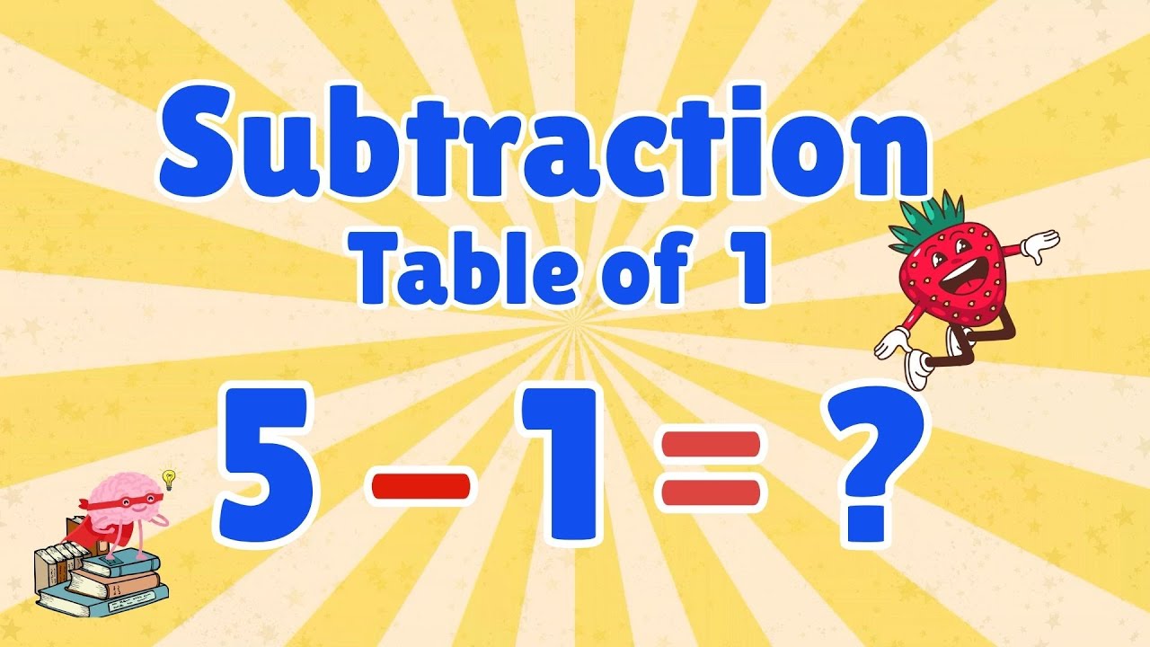 Math for Kids: Subtracting 1 | Easy Math Learning | Educational Video ...