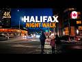 Halifax Quinpool Street 4k video Winter Walk Evening 2026 | Ambience city | Nova Scotia Canada