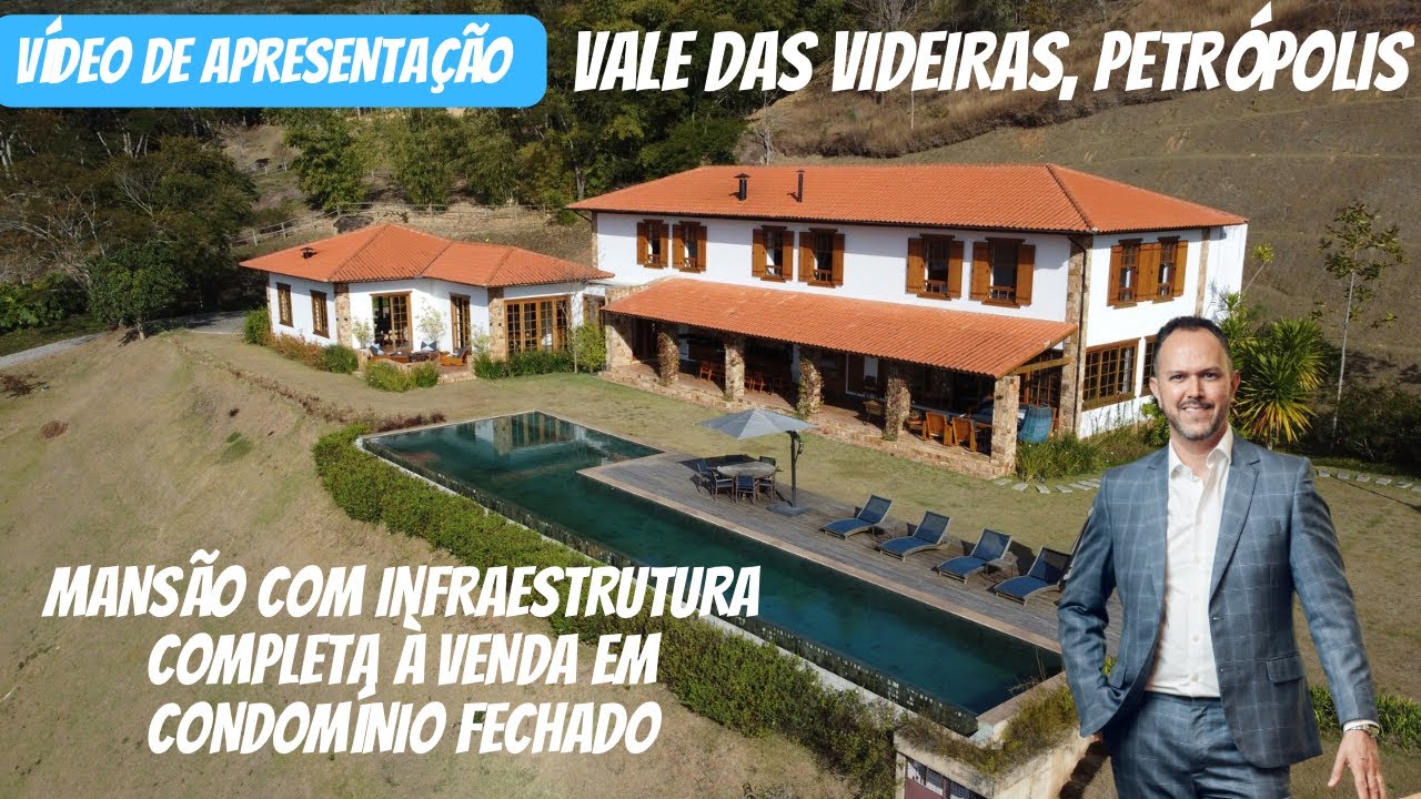 [VENDIDA] Mansão com vista incrível à venda em condomínio no Vale das Videiras, Petrópolis, RJ