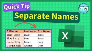 FAST Way to Separate First and Last Names in Excel | Excel Tips and Tricks #Shorts screenshot 5