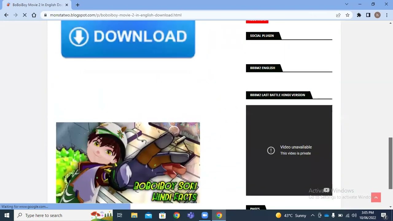 How to download boboiboy 2 movie in english