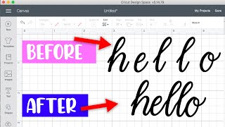 HOW TO JOIN CURSIVE FONTS IN CRICUT DESIGN SPACE | Super Easy Tutorial! Cricut Hacks ❤️❤️❤️