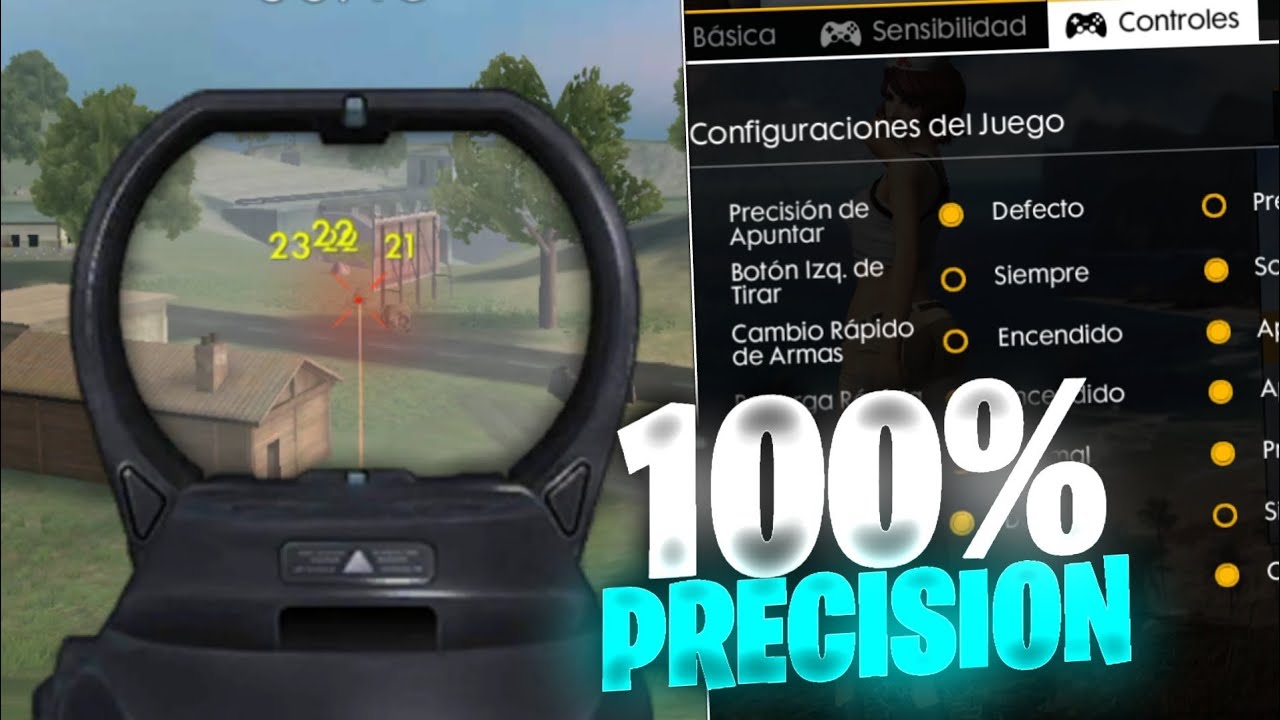 MEJORA TU PUNTERÃA AL 100% CON ESTA CONFIGURACIÃ“N! FREE FIRE BATTLEGROUNDS - 