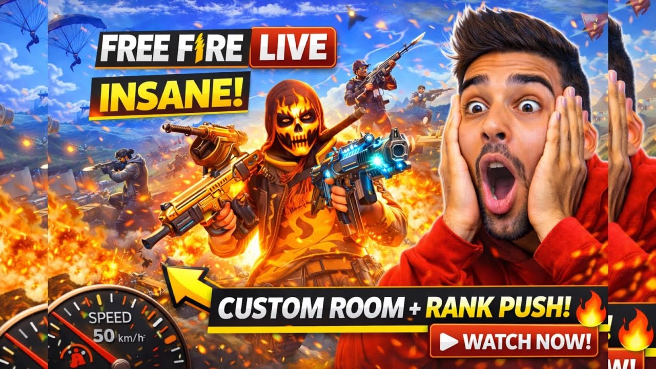FREE FIRE LIVE 🔴 | Custom Room + Rank Push | Pro Gameplay Hindi 😱🔥