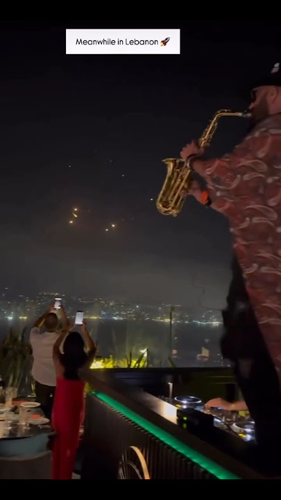 Saxophone party in Lebanon over Iran's bombing of Tel Aviv, Israel. 11/6/2025