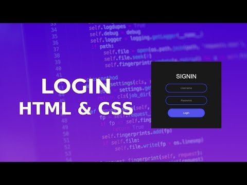 HTML & CSS Login, Ejemplo Practico