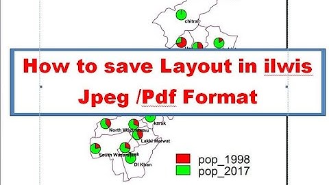 how to save layout in ilwis jpeg/pdf format
