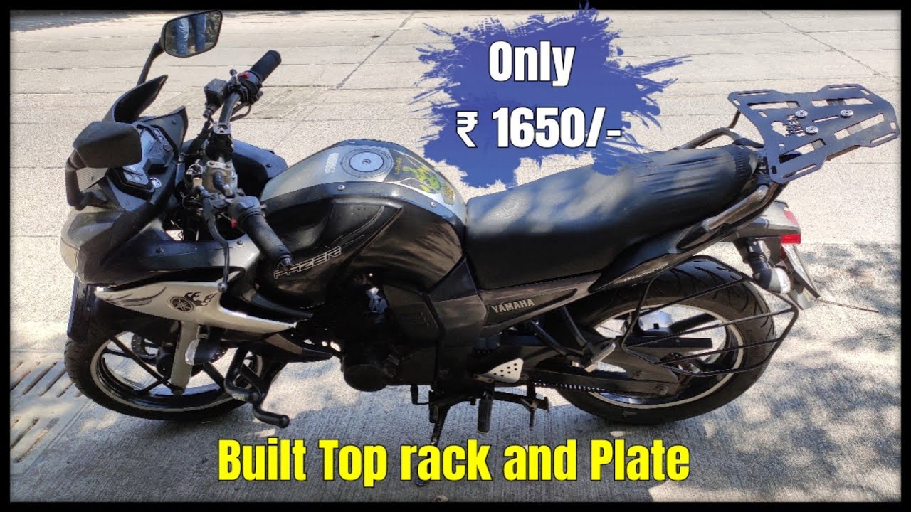Fazer Bike Rack Built Top Rack for my bike | Modified Fazer | Touring setup - YouTube
