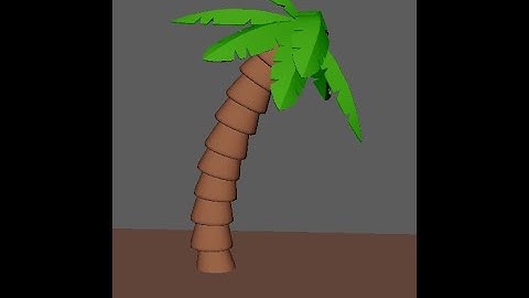 how to model coconut tree in 3d maya for beginners