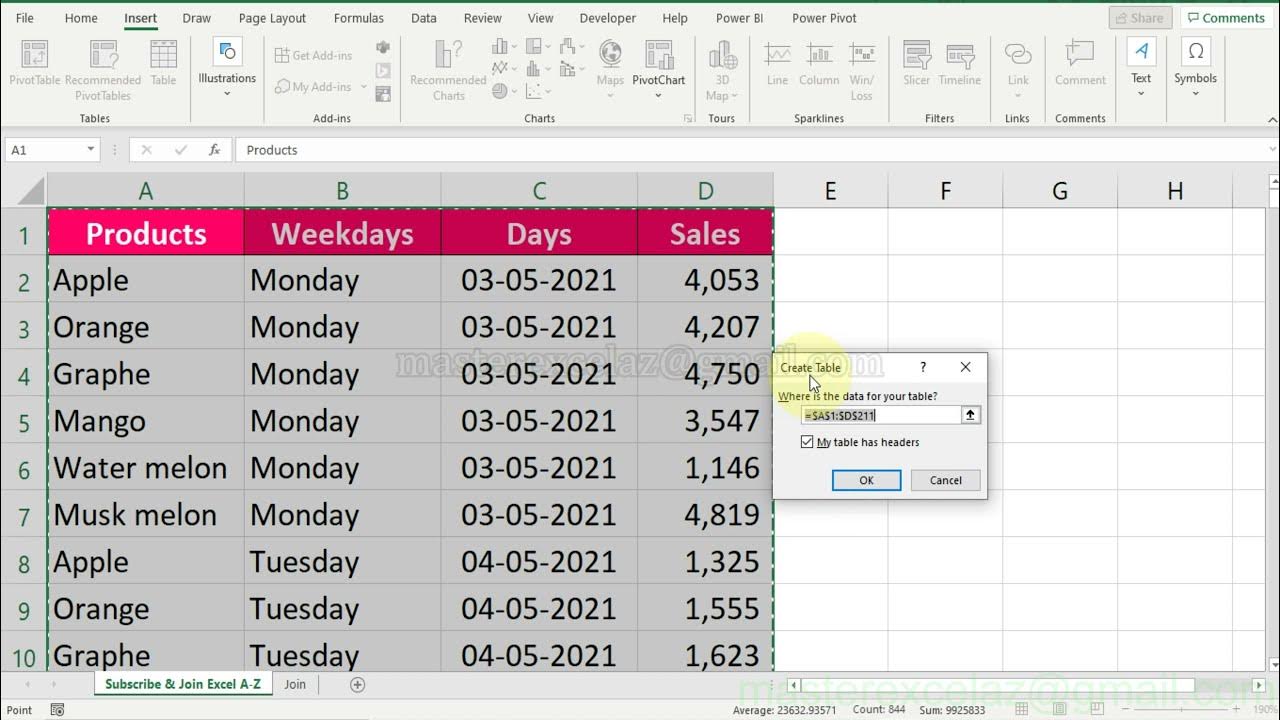 How to create dynamic pivot table in excel - YouTube