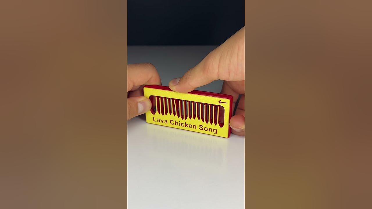 3D Printed Lava Chicken Musical Fidget