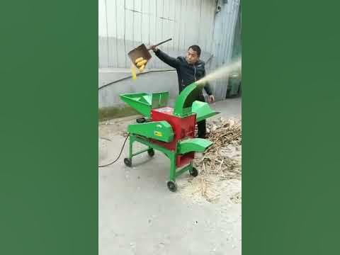 измельчитель сена соломы камыша травы - YouTube