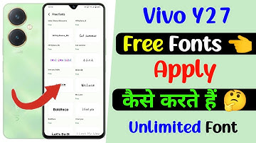 vivo y27 free font apply kaise kare | how to apply free font vivo y27 | technical vijay