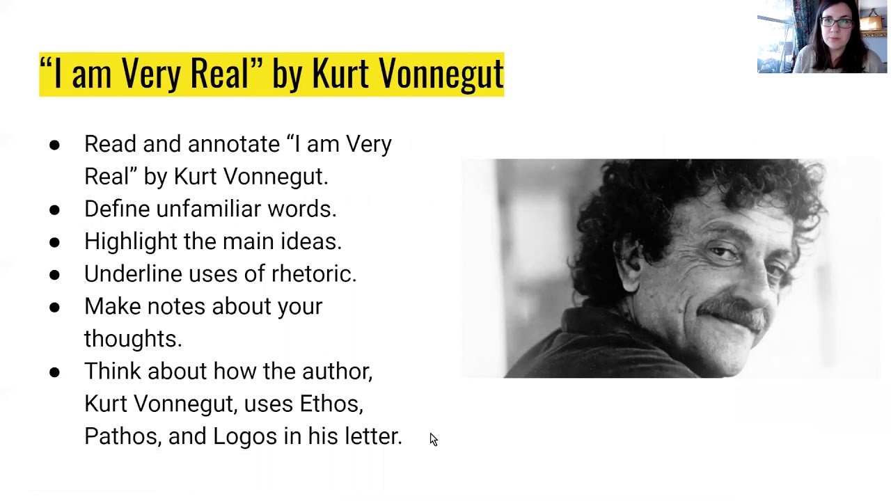 I am Very Real by Kurt Vonnegut Lesson YouTube