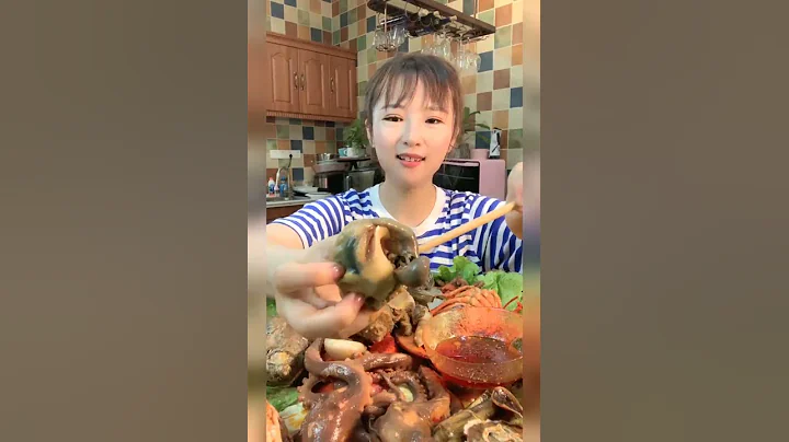 ASMR (COOKING & EATING)SPICY SEAFOOD(CRAB, SCALLOP, ABALONE, OCTOPUS, SHRIMP, SQUID, ENOKI MUSHROOM)