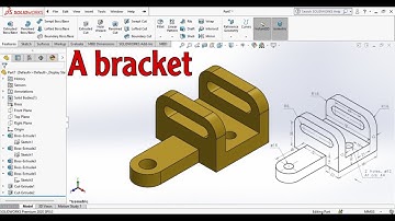 سوليدورك Mechanical Drawing using SolidWorks , Exercise 16 A bracket