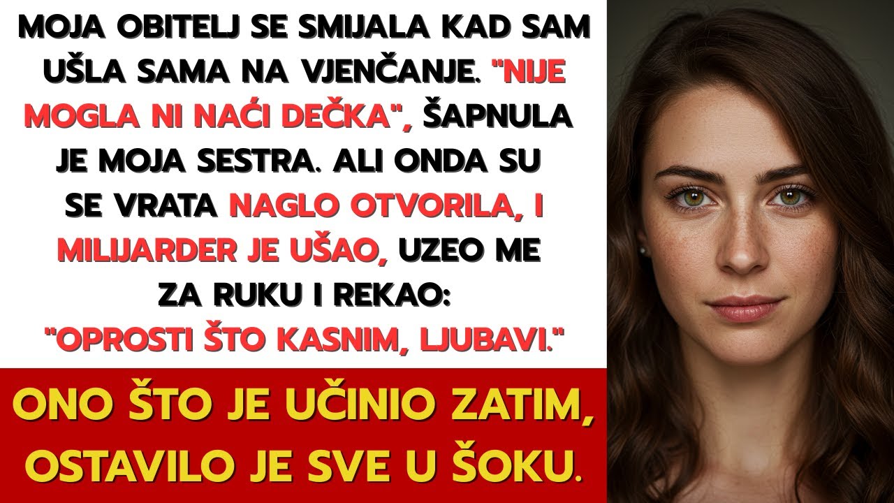 Moja obitelj se smijala kad sam ušla sama na vjenčanje, ali kad je milijarder ušao, oni...