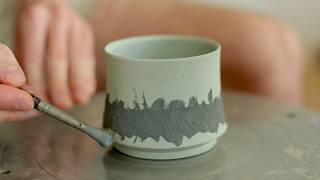Experimenting With Black Slip on Porcelain
