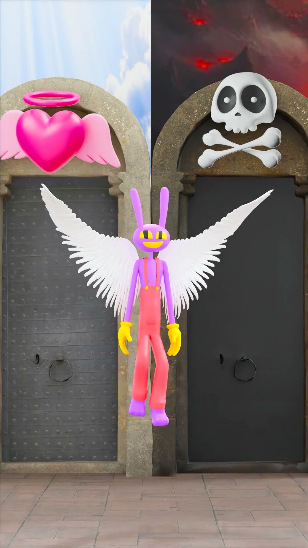 Team Heaven or Hell? Help Jax Choose Where He Deserve To Go? #shorts #theamazingdigitalcircus