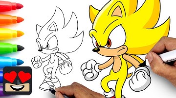 How To Draw Super Sonic | Sonic the Hedgehog