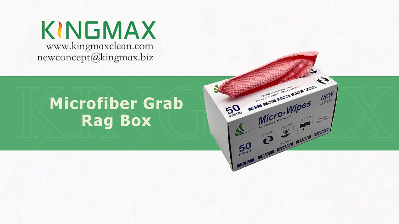 KINGMAX Microfiber Grab Rag Box - YouTube